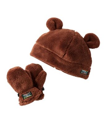L.L.Bean Toddlers' Hi-Pile Ear Hat/Mitten Set