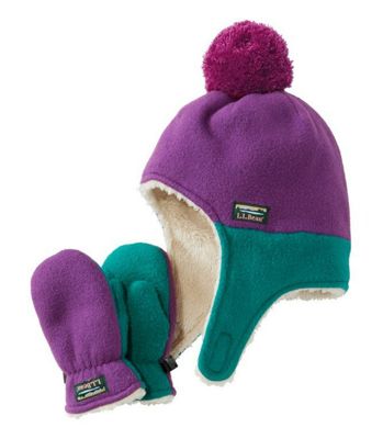 L.L.Bean Toddlers' Mountain Classic Fleece Hat and Mitten Set