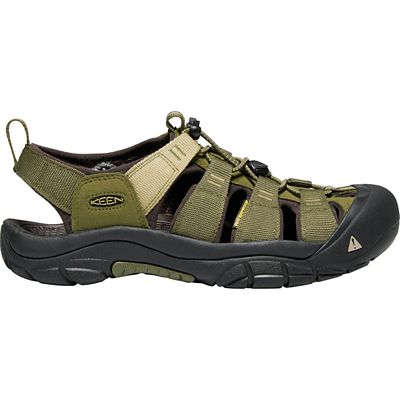 KEEN Men's Newport H2 Water Sandal with Toe Protection - 8.5, Dark Olive /  Antique Bronze