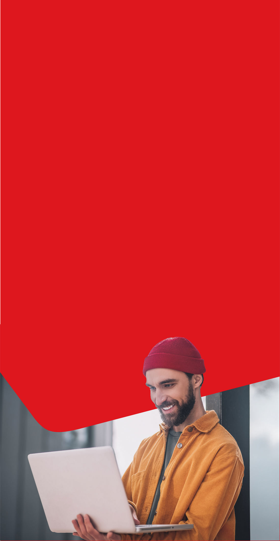 Photo of a man looking at the Directory of Resources on his computer