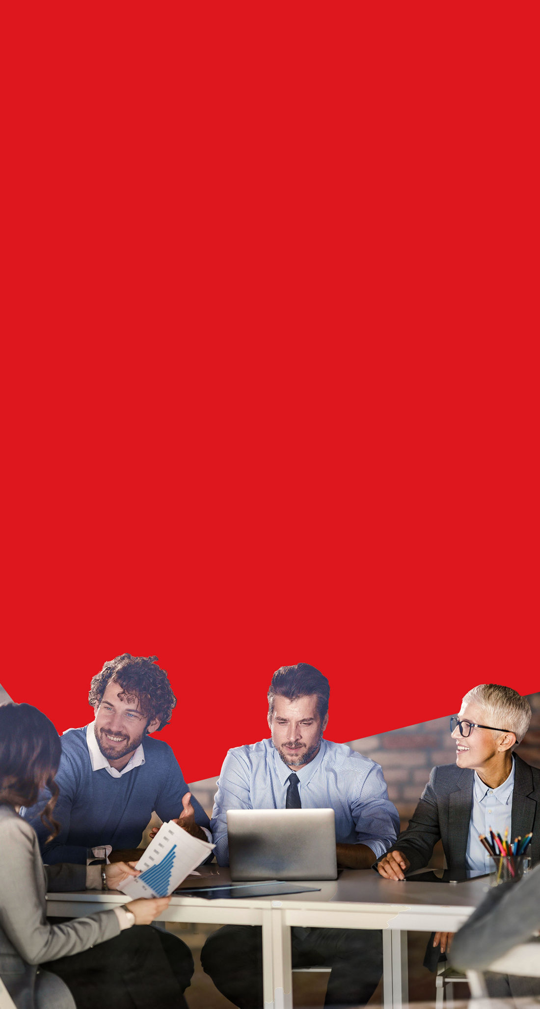 Photo d’une équipe professionnelle discutant de leur CELI collectif de la Banque Nationale 