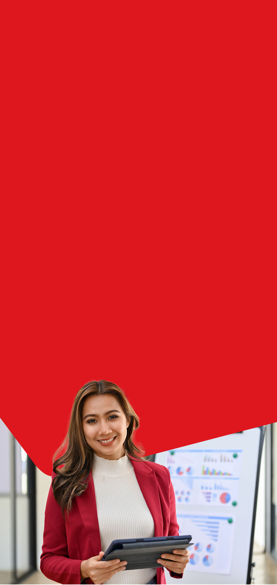 Photo d’une professionnelle présentant les solutions de la Banque Nationale pour les institutions publiques 