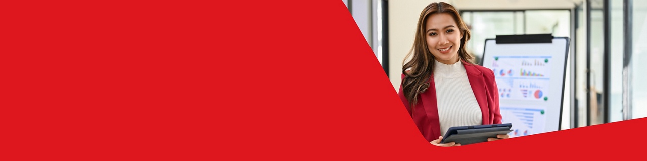 Photo d’une professionnelle présentant les solutions de la Banque Nationale pour les institutions publiques 