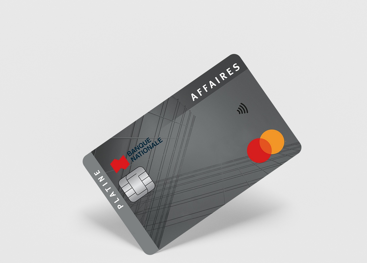 Photo de la carte de crédit Mastercard Platine Affaires de la Banque Nationale