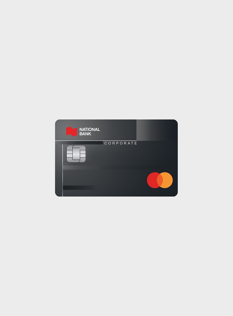 Photo of the National Bank Corporate Mastercard credit card 
