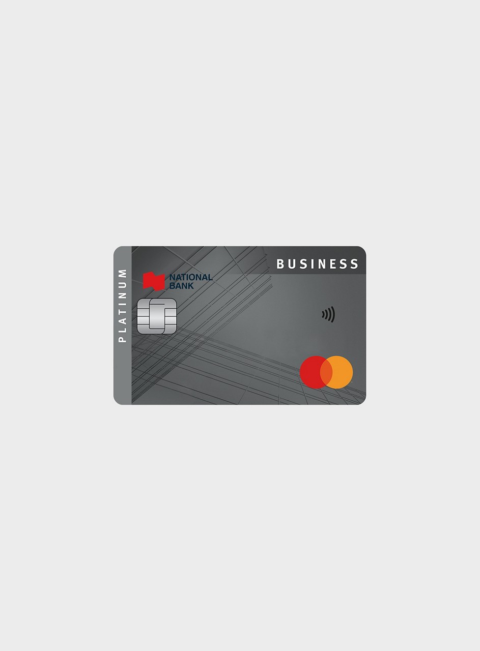 Photo of the National Bank Platinum Business Mastercard credit card