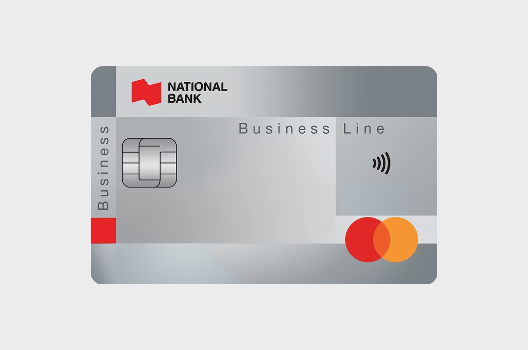 Photo of the National Bank Business Line Mastercard credit card