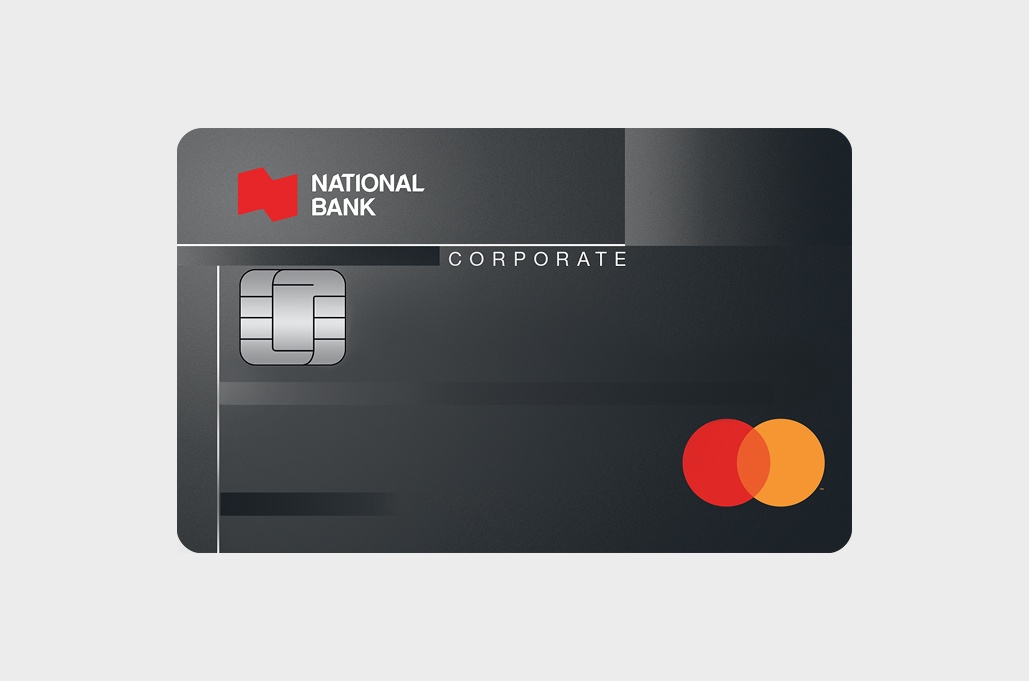 Photo of the National Bank Corporate Mastercard credit card 