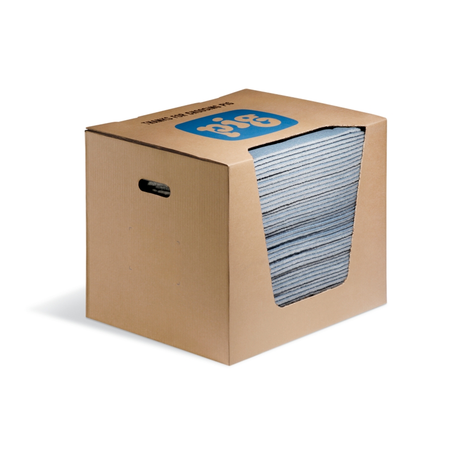 Pig Blue Absorbent Mat Pad in Dispenser Box - BLU106 - New Pig