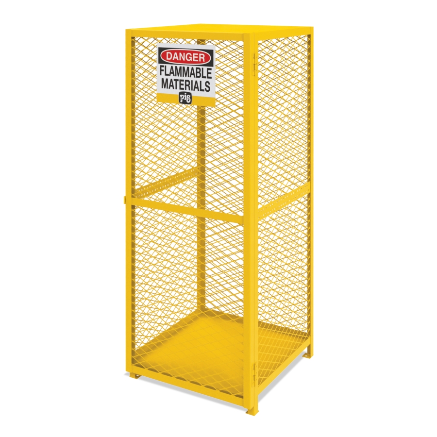 Proper Gas Cylinder Barrier With Storage