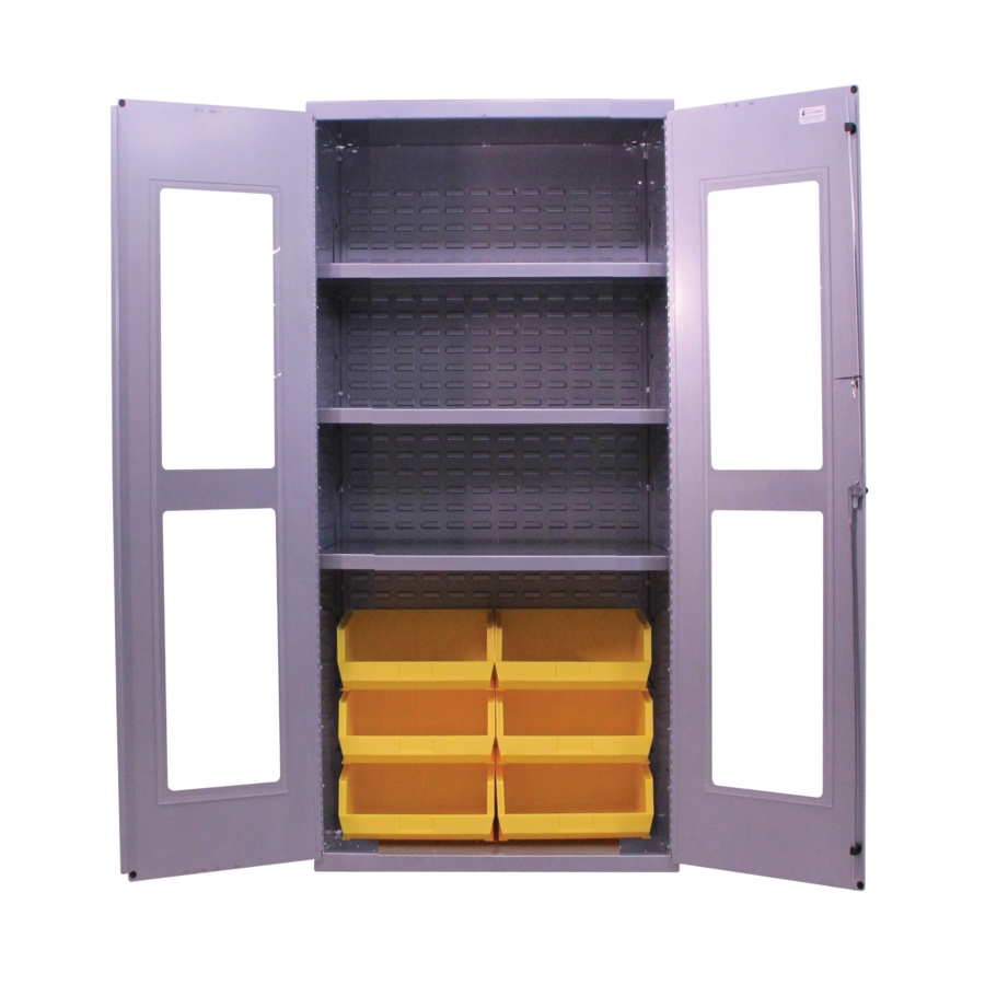 Valley Craft® Storage Cabinet with Shelves, Bins and Windows