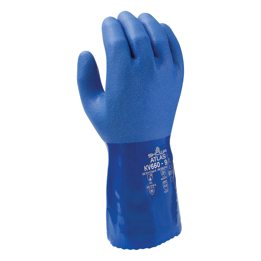 Kevlar Cut- and Chem-Protection Gloves: Triple PVC - GLV1325 - New Pig