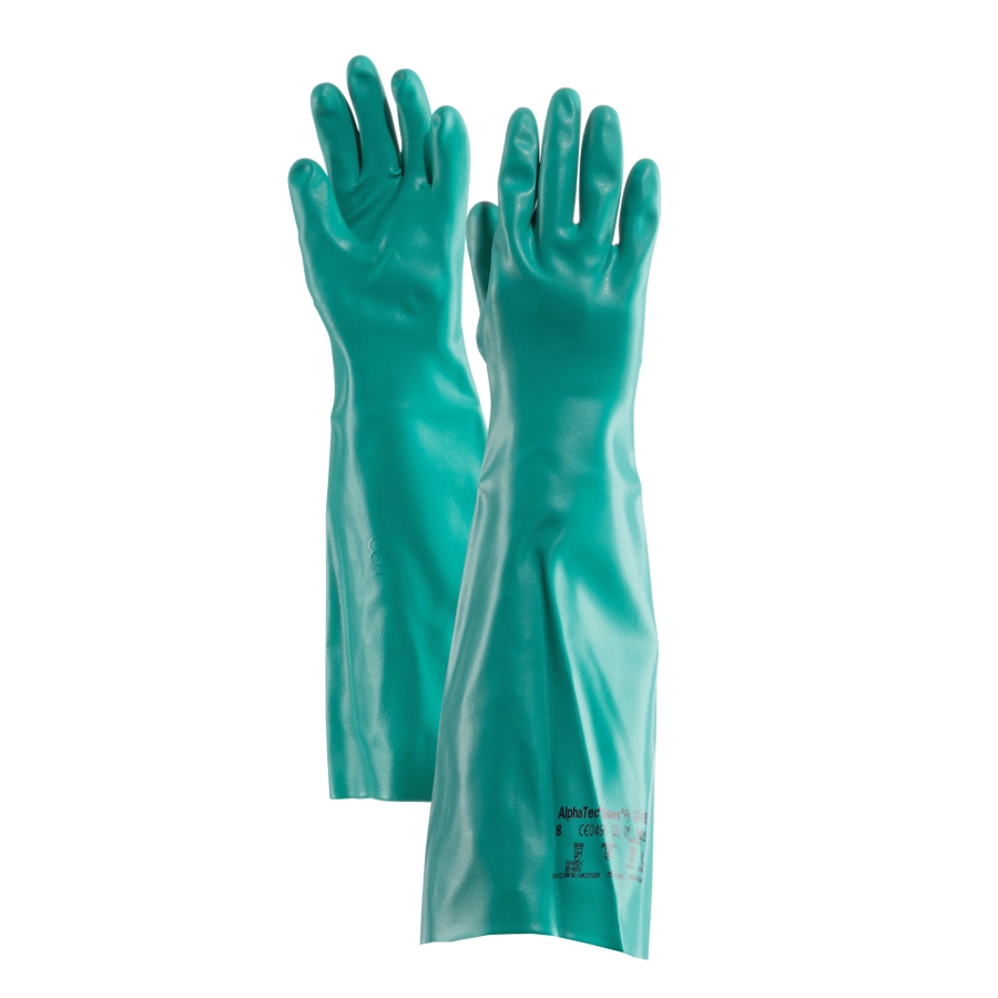 Elbow-Length Gloves for Chemical Protection: Ansell - GLV763 - New Pig