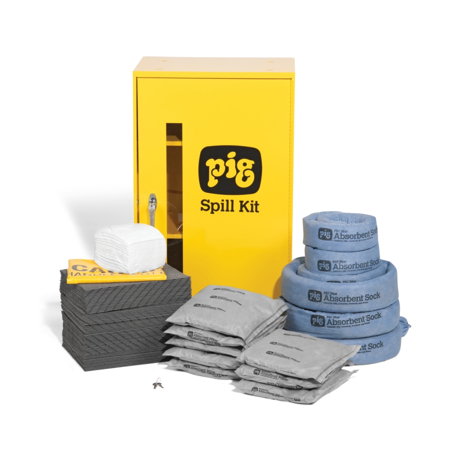 Gig Pig スタンダードキット PIG® Spill Kit in Large Wall-Mount Cabinet - KIT228 - New Pig