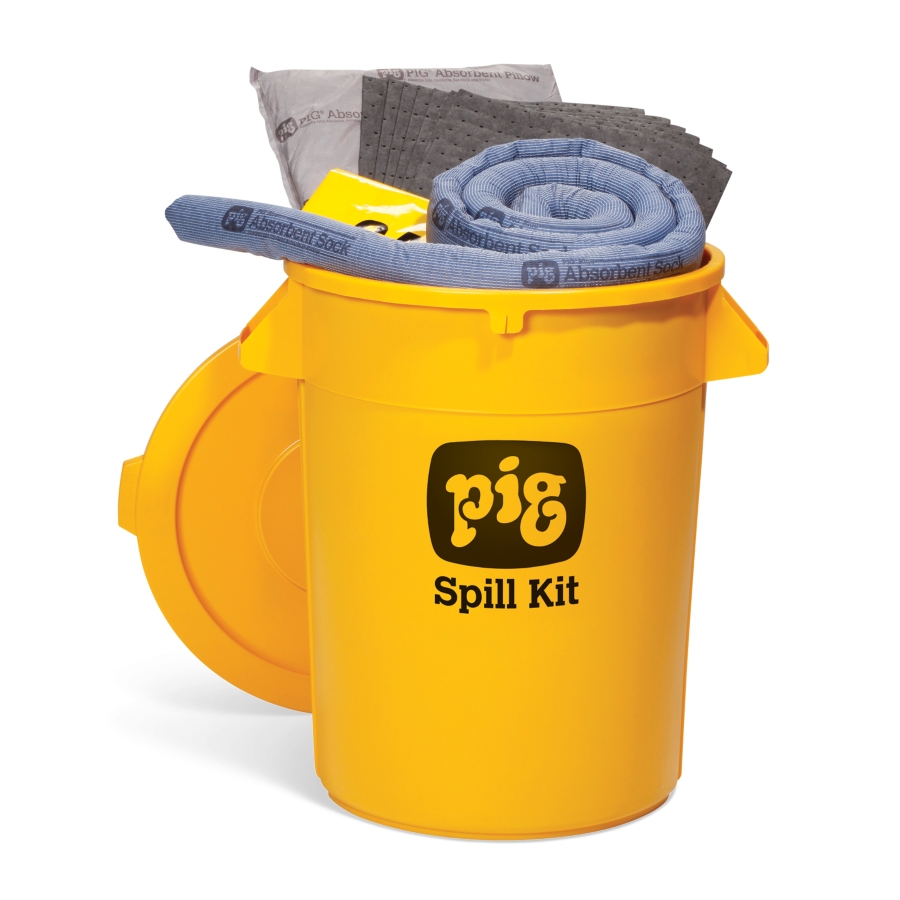 Spill Kit in 32-Gallon Economy Hi-Viz Container - KIT2400 - New Pig