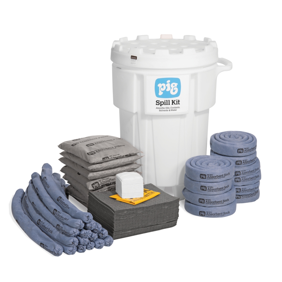 PIG® Spill Kit in 95-Gallon Wheeled Overpack Salvage Drum - KIT241