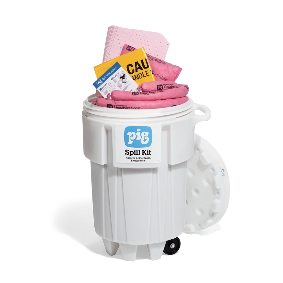 PIG HazMat Spill Kit in Wheeled Overpack Salvage Drum - KIT341