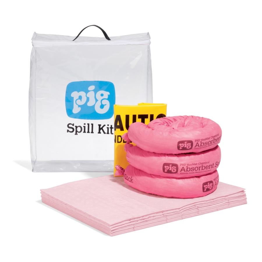 Chemical Absorbent Kit PIG Hazmat Spill Kit - 5 Gallon Chemical ...