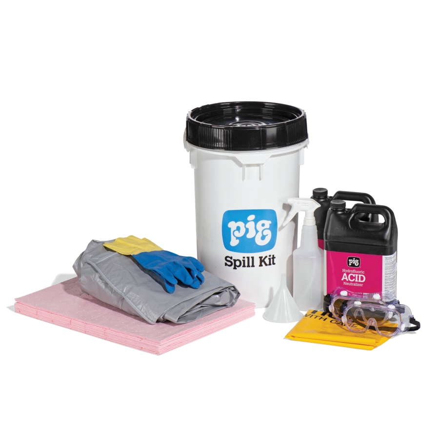 PIG® Spill Kit in Bucket for Neutralizing Acid - KIT601 - New Pig