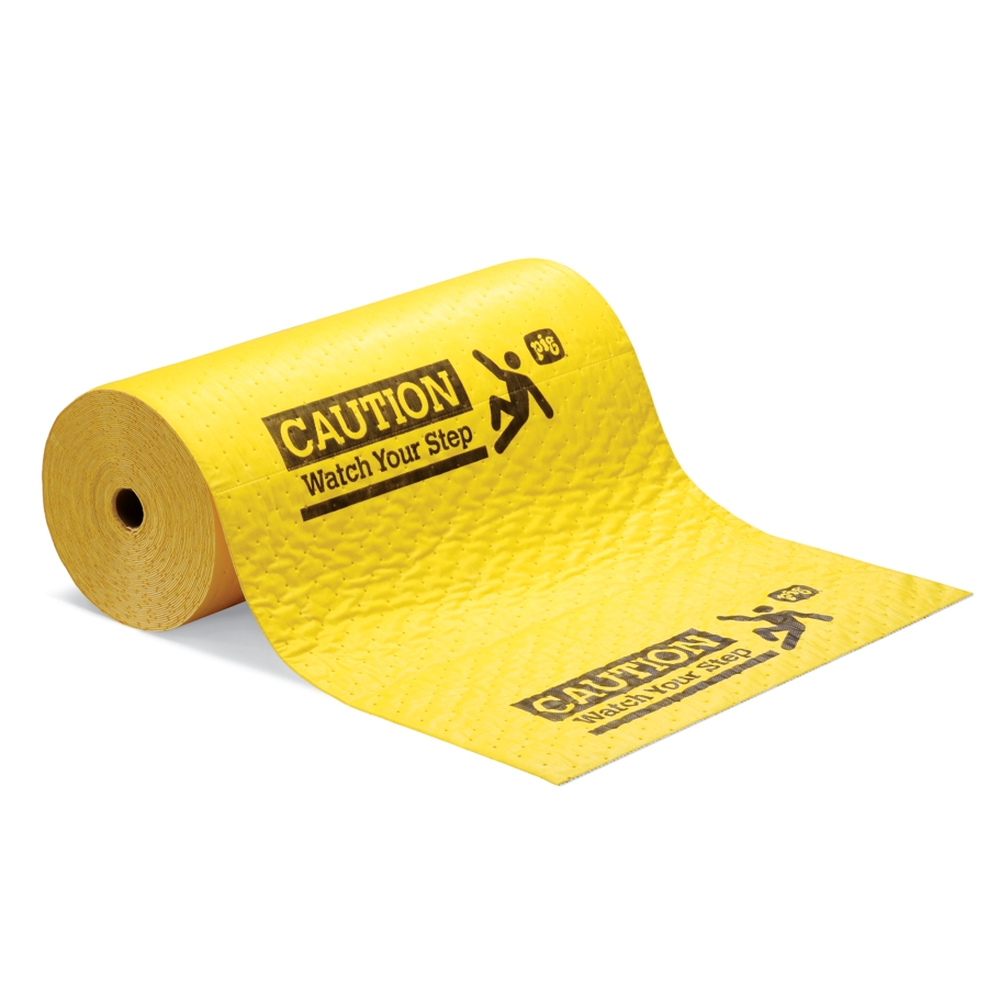 Keep floors dry with Chat Mat Yellow Absorbent Roll - MAT607 - New Pig