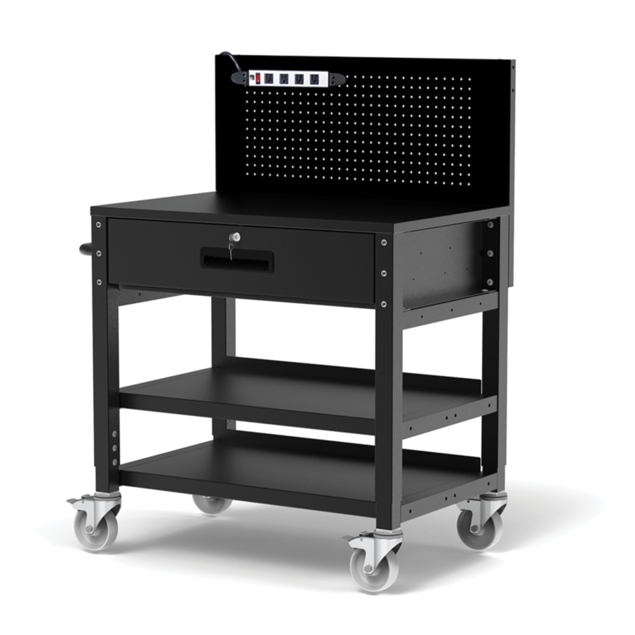 Luxor® Mobile Tool Cart with Adjustable Workbench - MTL893 - New Pig
