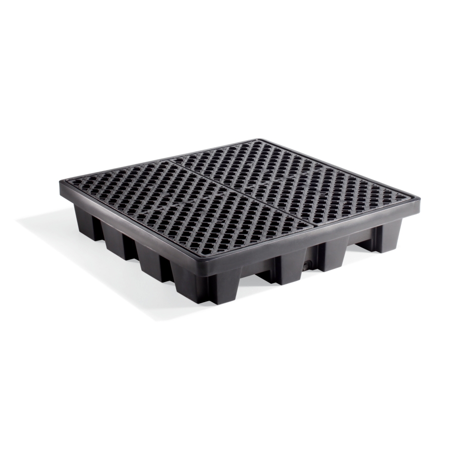 Spill Containment Pallet: Holds 4 55-Gallon Drums - PAK210 - New Pig