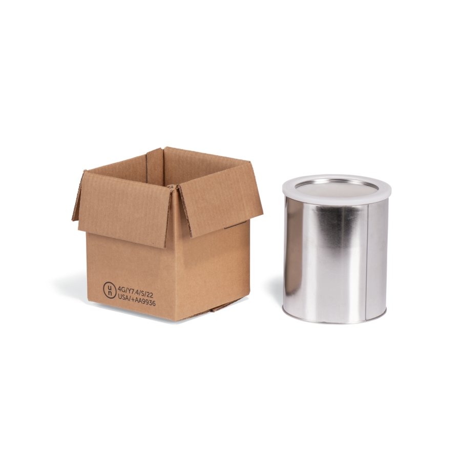 4G UN-Rated Carton with Metal Can for HazMat Shipping - PKG042