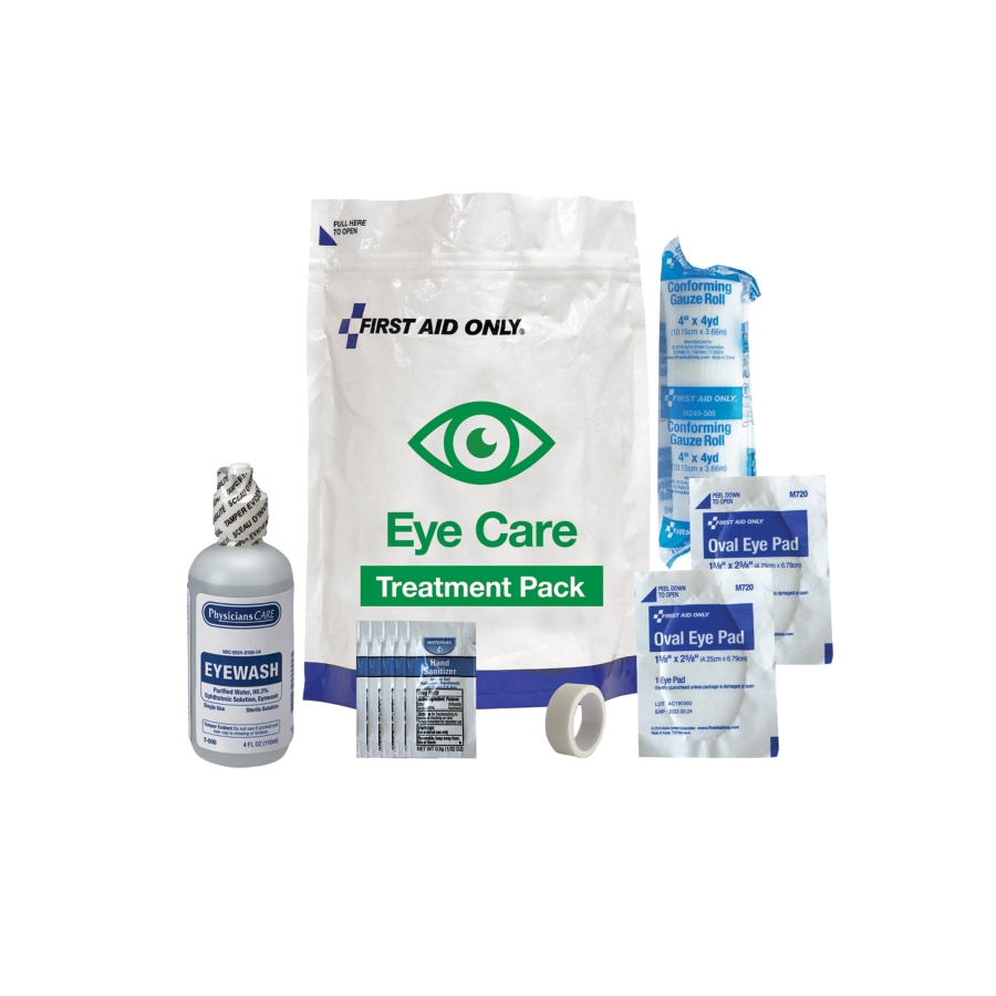 Eye Injury Treatment Pack in Resealable Bag: First Aid Only