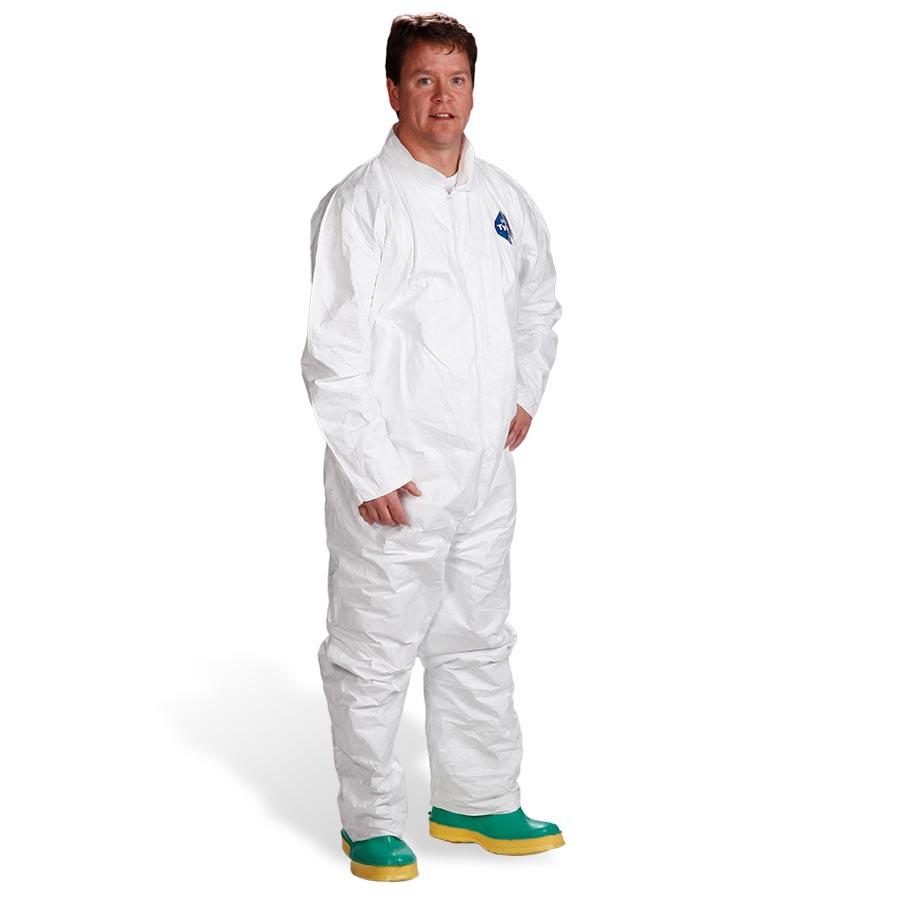 Level D Coveralls with Elasticized Wrist/Ankle: Tyvek - New Pig