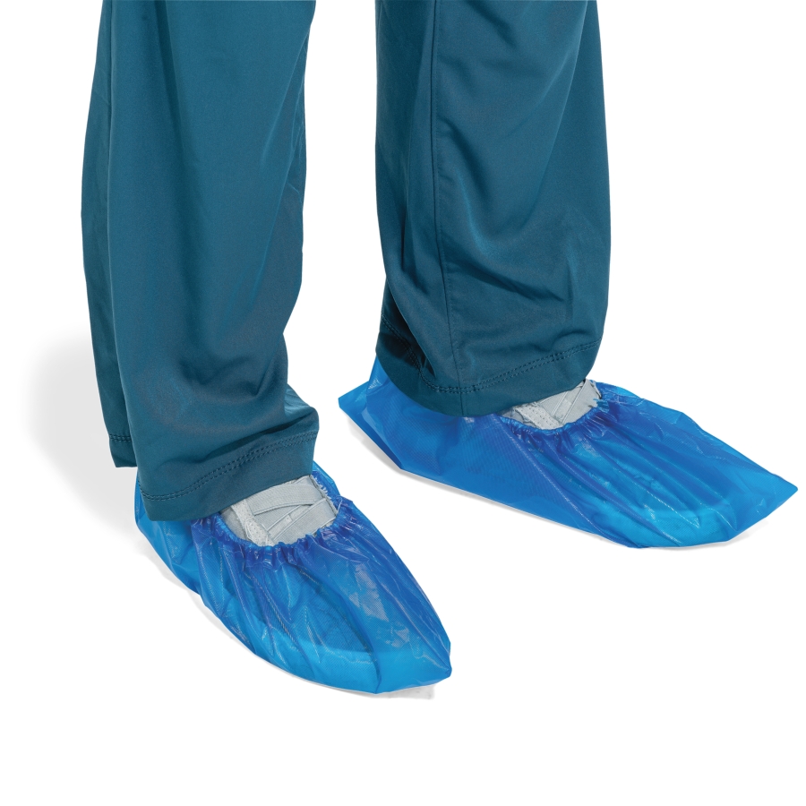 Plastic Shoe Covers for Cleanrooms and Chemotherapy Tasks