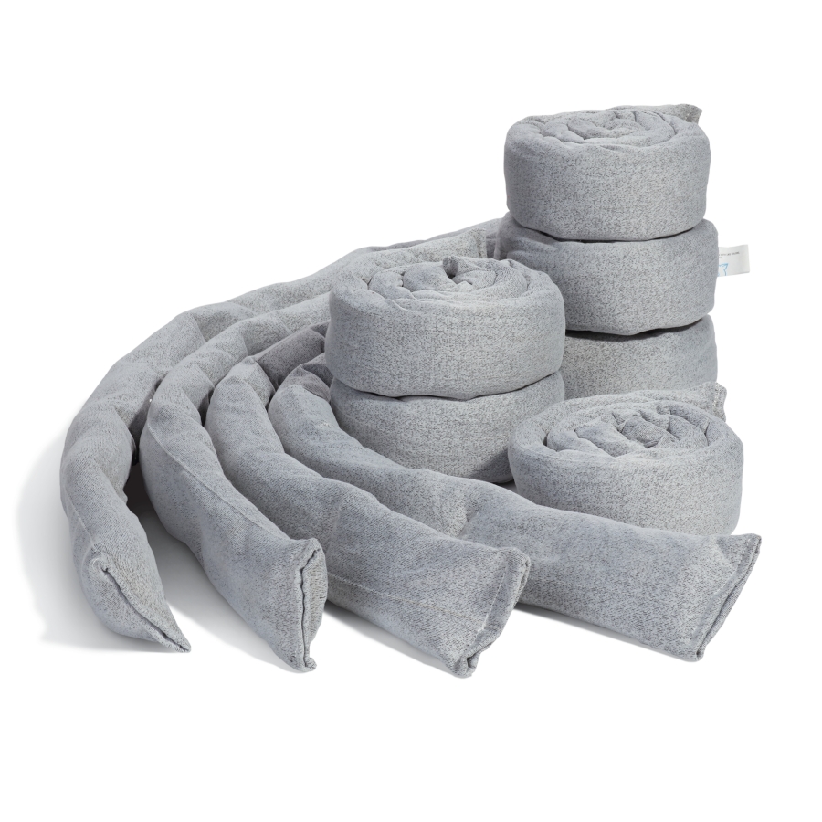 Pig PIG105-BL Sorbent Sock – 3x48 Inch, Blue, Absorbs 12 Gallons, For Water-Based Spills