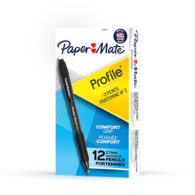 Paper Mate Write Bros Mechanical Pencil, 0.7mm, Assorted, 5 Per Pack 12 Packs A2 14398495