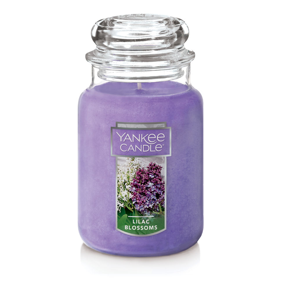 lilac blossoms purple candles