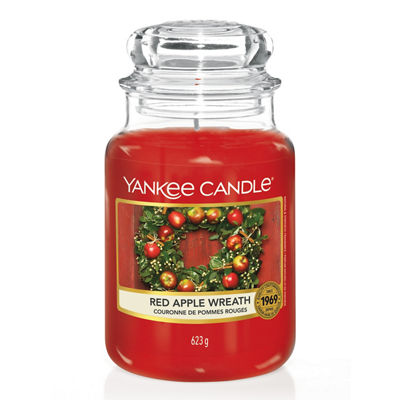 Red Apple Wreath Kerze