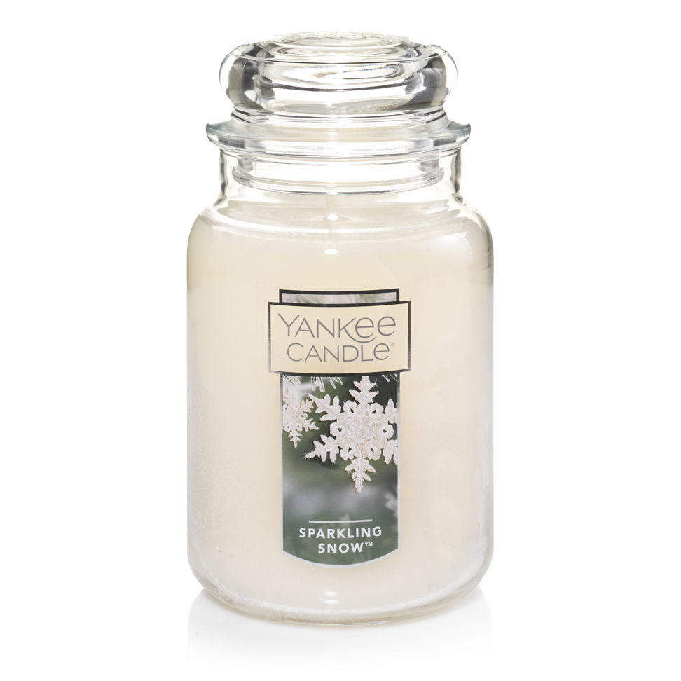 sparkling snow white candles
