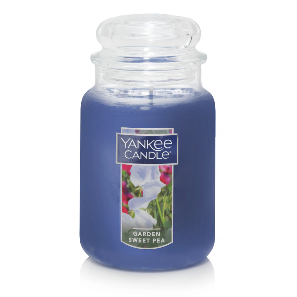 garden sweet pea large jar candles