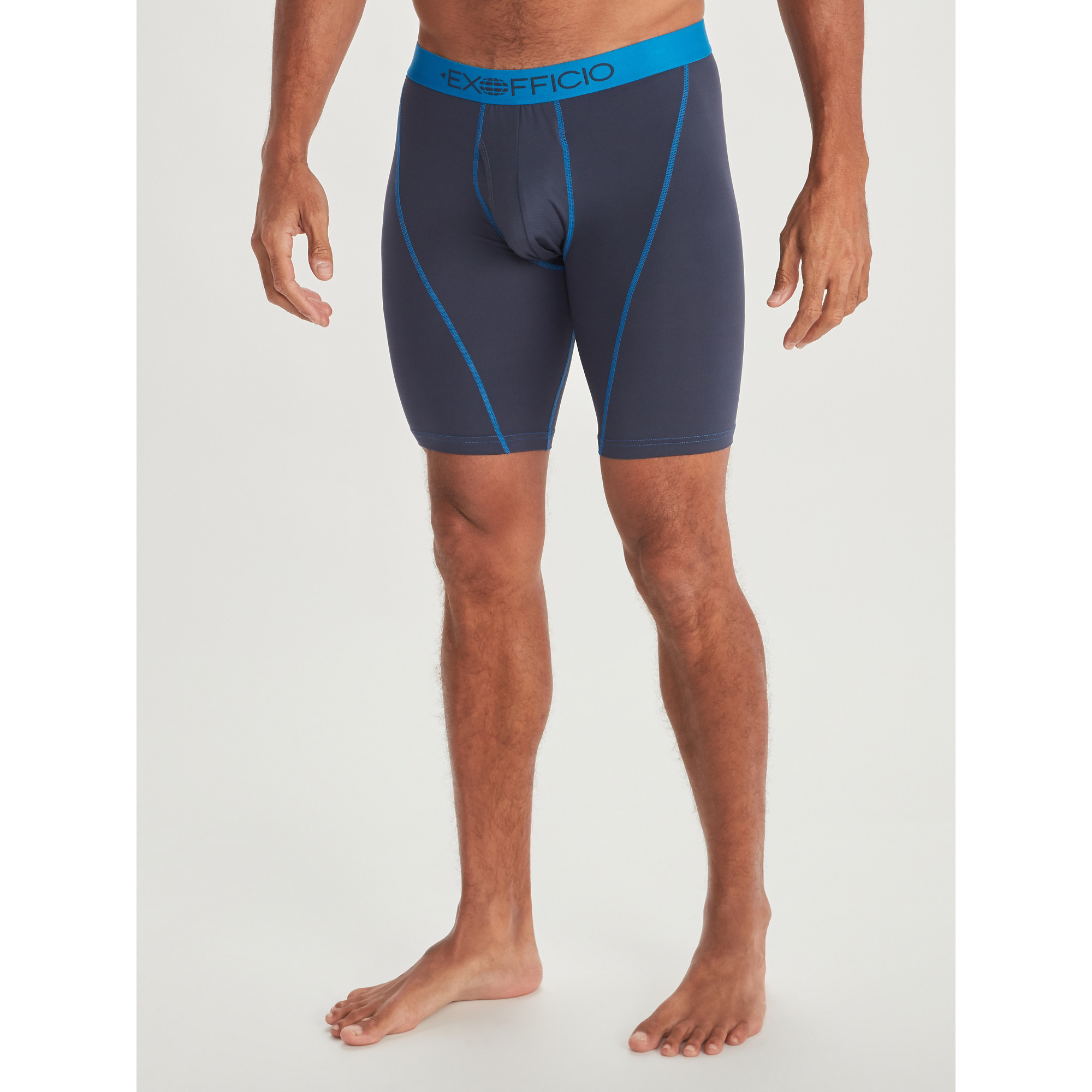 Ex Officio Men's Give-N-Go Sport 2.0 9 Inch Boxer Brief in Blue (2416719) | Size XL | HisRoom.com