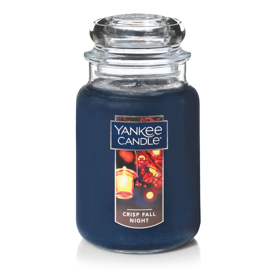 crisp fall night blue candles