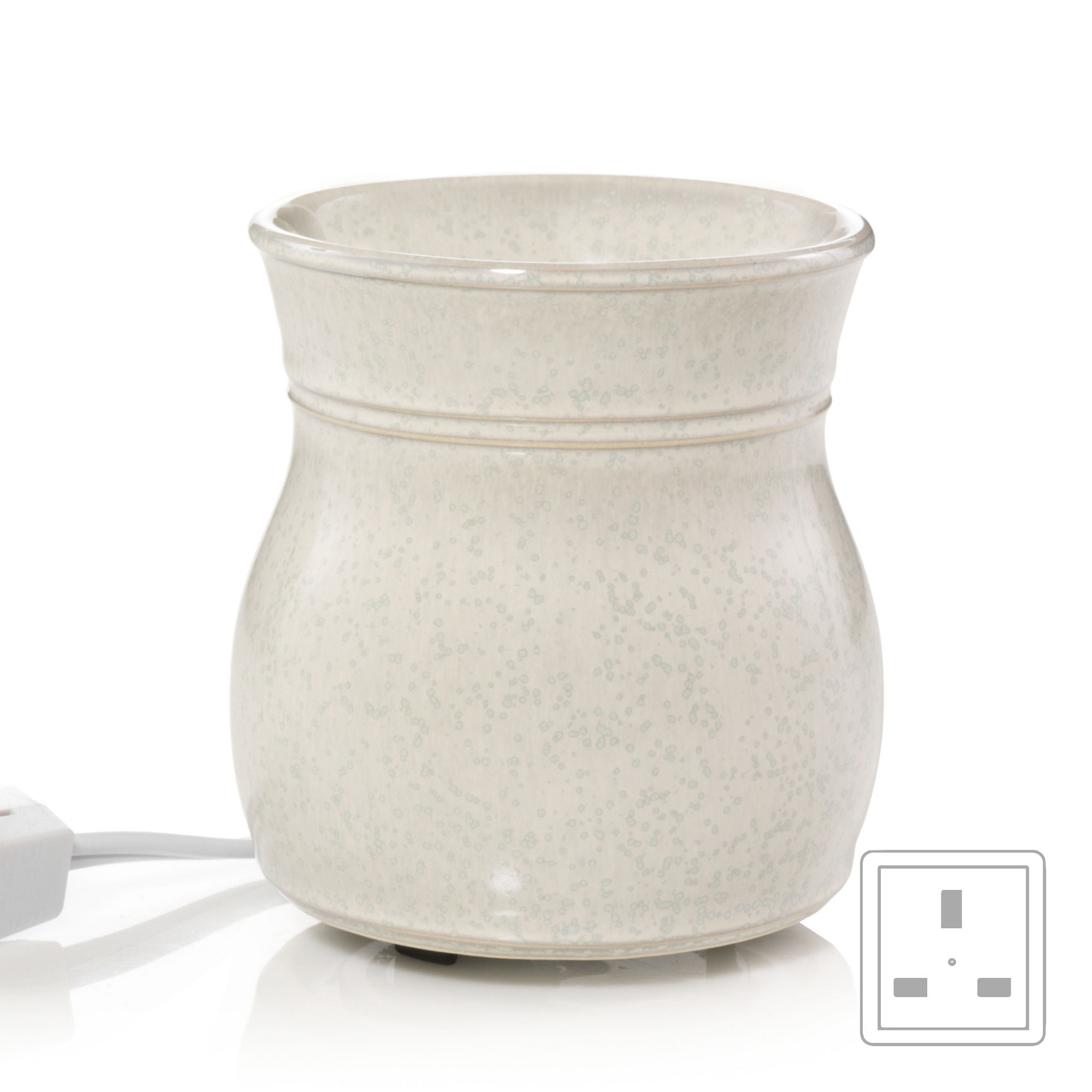 Kensington Wax Burner - Reactive Glaze Electric Wax Melt Burner (UK Plug) Yankee Candle, 11.5cm x 9cm x 9cm