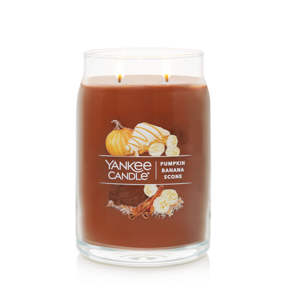 pumpkin banana scone signature large jar candle