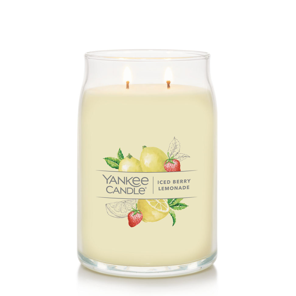 iced berry lemonade signature large jar candle