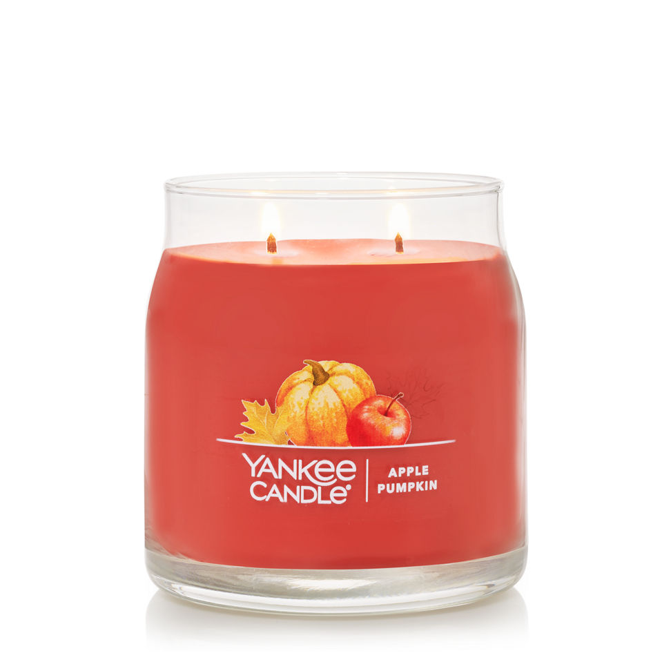 burning apple pumpkin signature jar candle