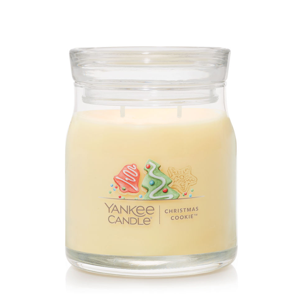 christmas cookie signature jar candle with lid