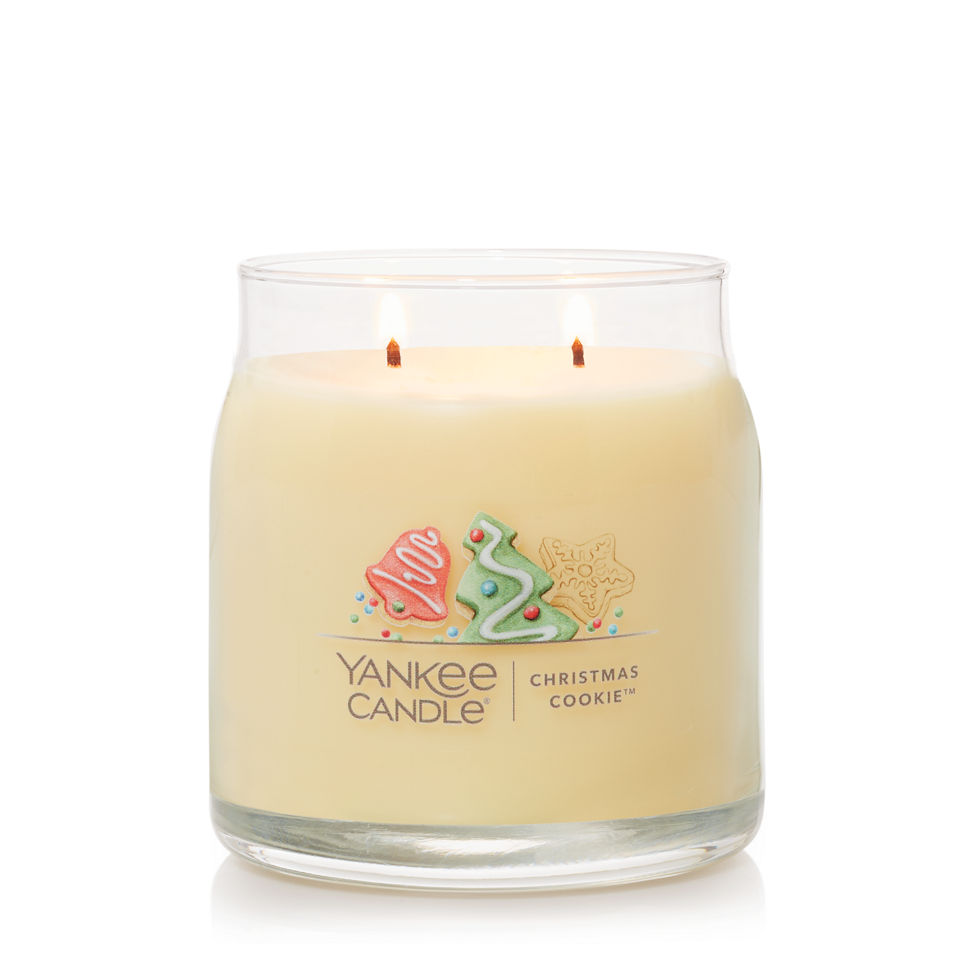 burning christmas cookie signature jar candle