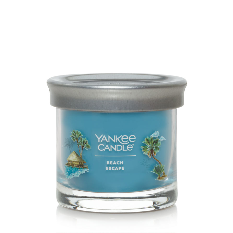 Small candle tumbler beach escape
