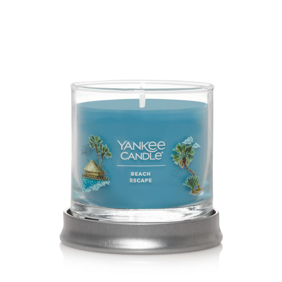 Small candle tumbler beach escape