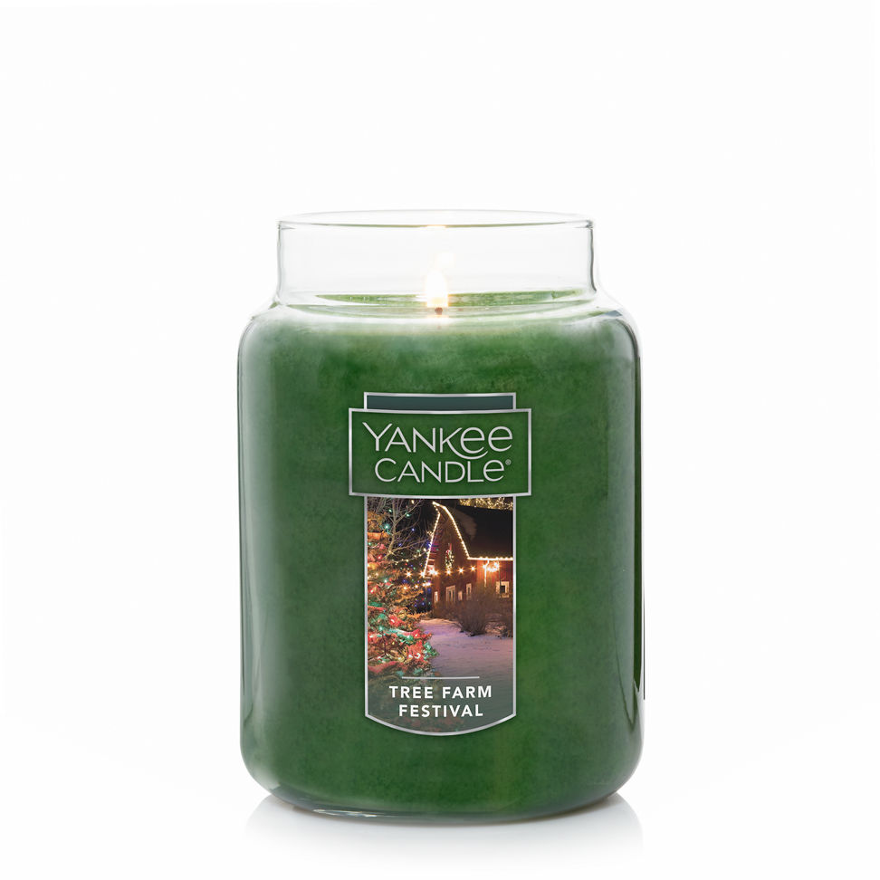 tree farm festival large jar candle