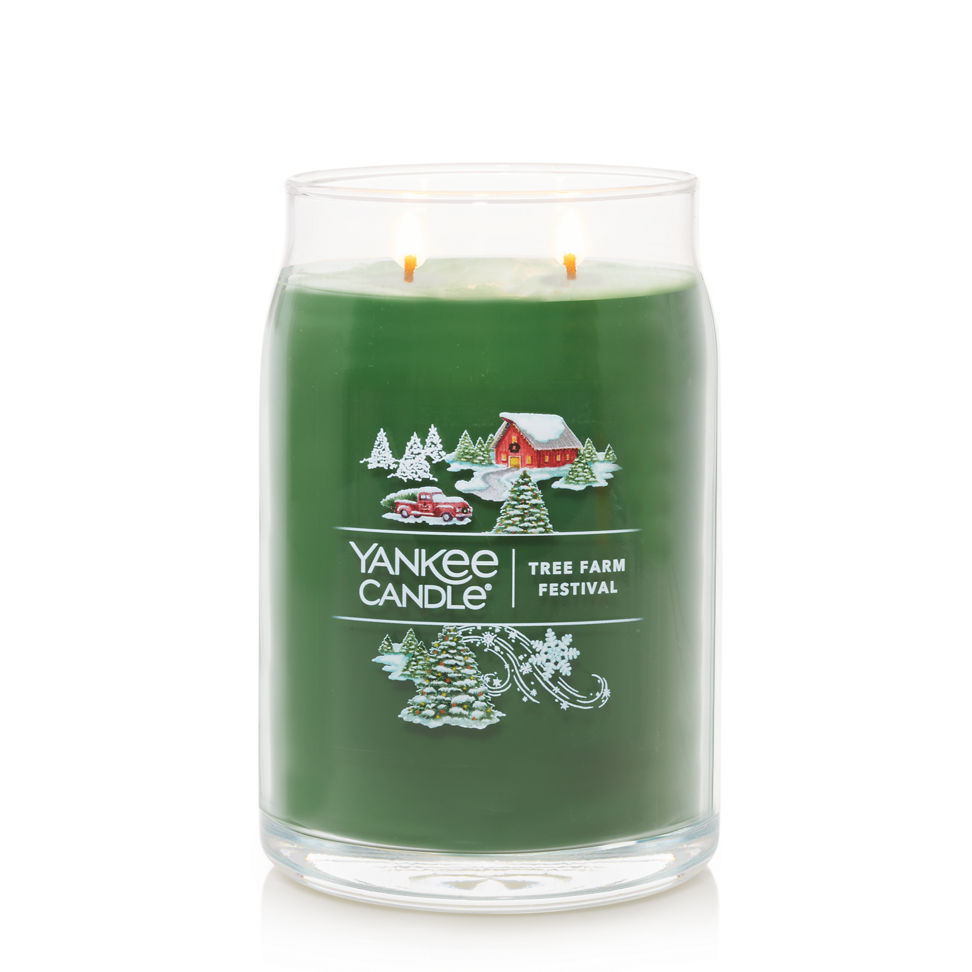 tree farm festival signature large jar candle