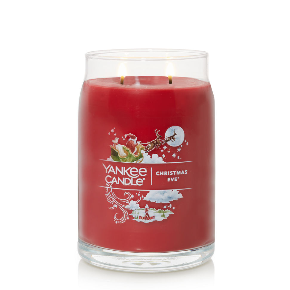 burning christmas eve signature large jar candle