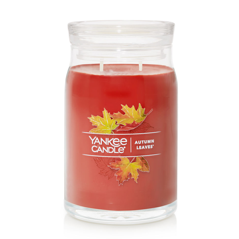 autumn leaves signature large jar candle